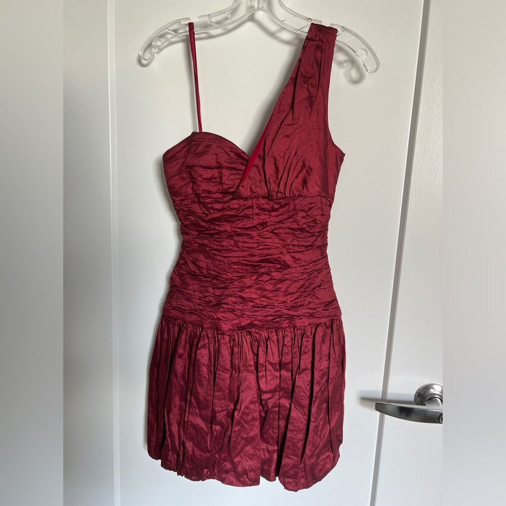BCBG Maxazria red cocktail gown